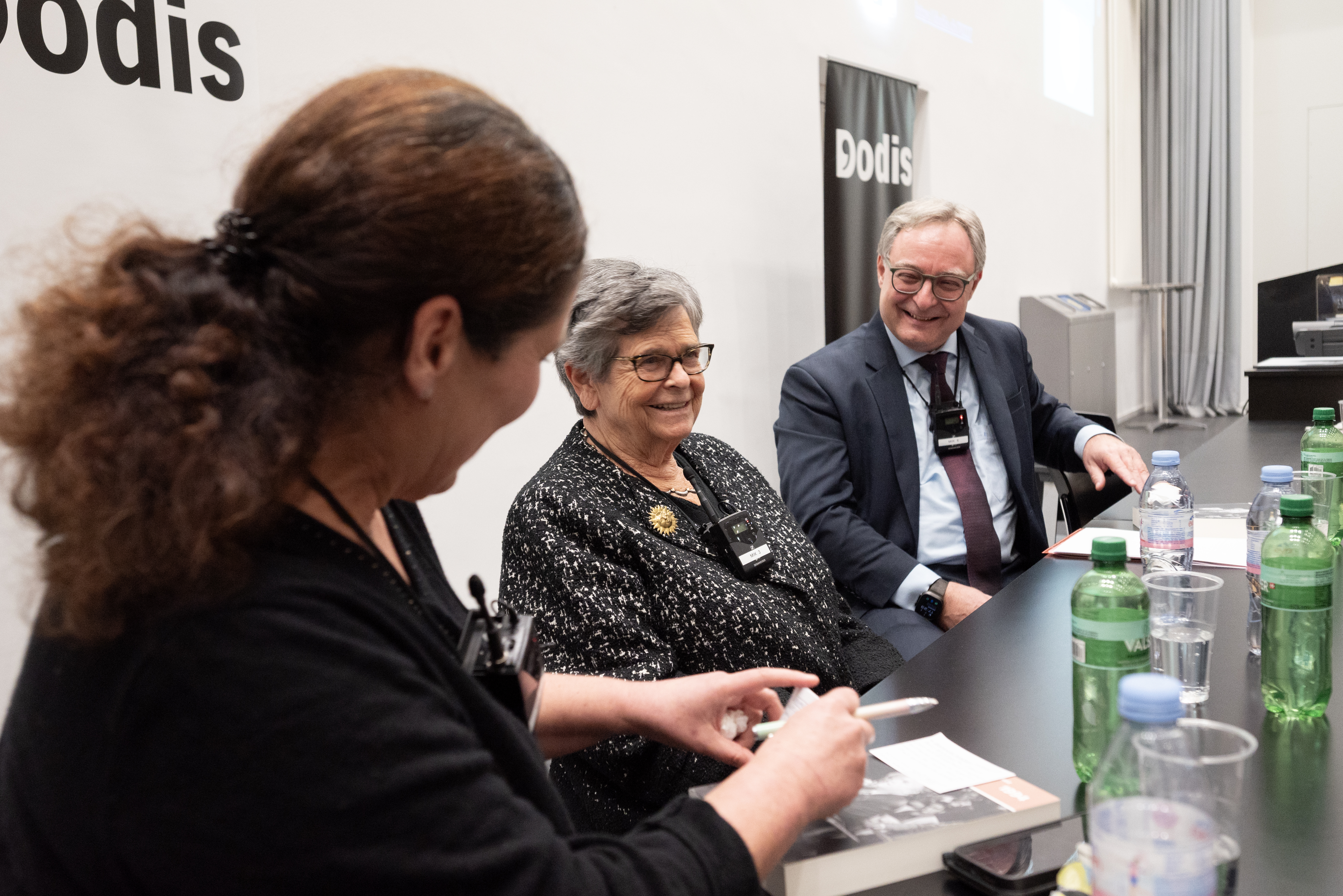 Valérie de Graffenried, Ruth Dreifuss and Sacha Zala.
