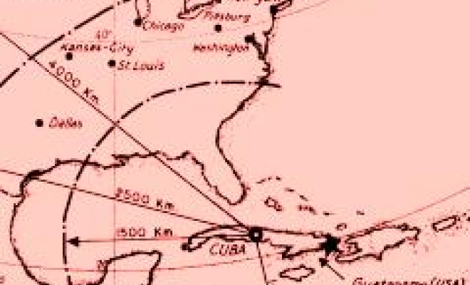Skizze des Schweizer Nachrichtendienstes: Reichweiten sowjetischer Raketen