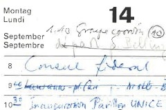 Agenda Pierre Graber, September 1970, dodis.ch/48161 Agenda Pierre Graber, September 1970, dodis.ch/48161